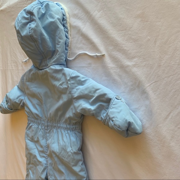 Rare Rothschild Vintage Snowsuit, hand covers, baby blue retro airplane puffer - Picture 9 of 16